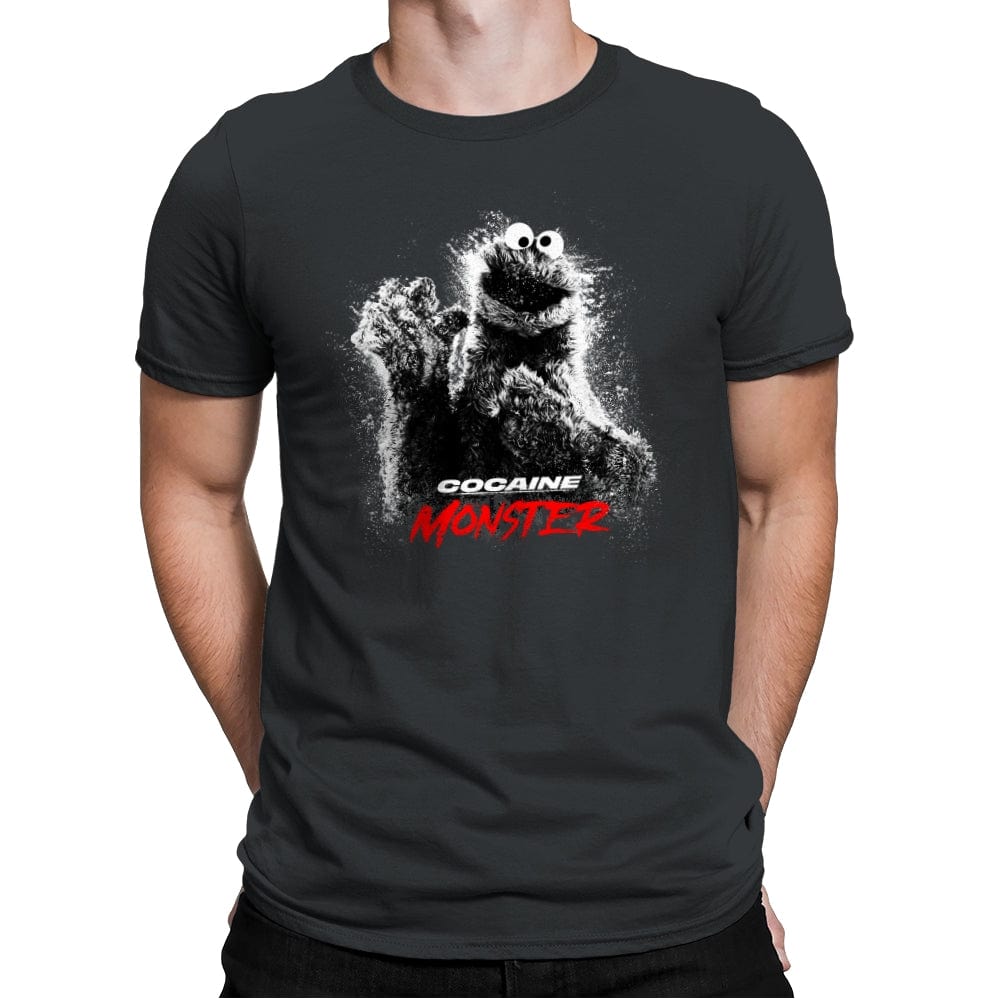 Cocaine Monster - Mens Premium T-Shirts RIPT Apparel Small / Heavy Metal