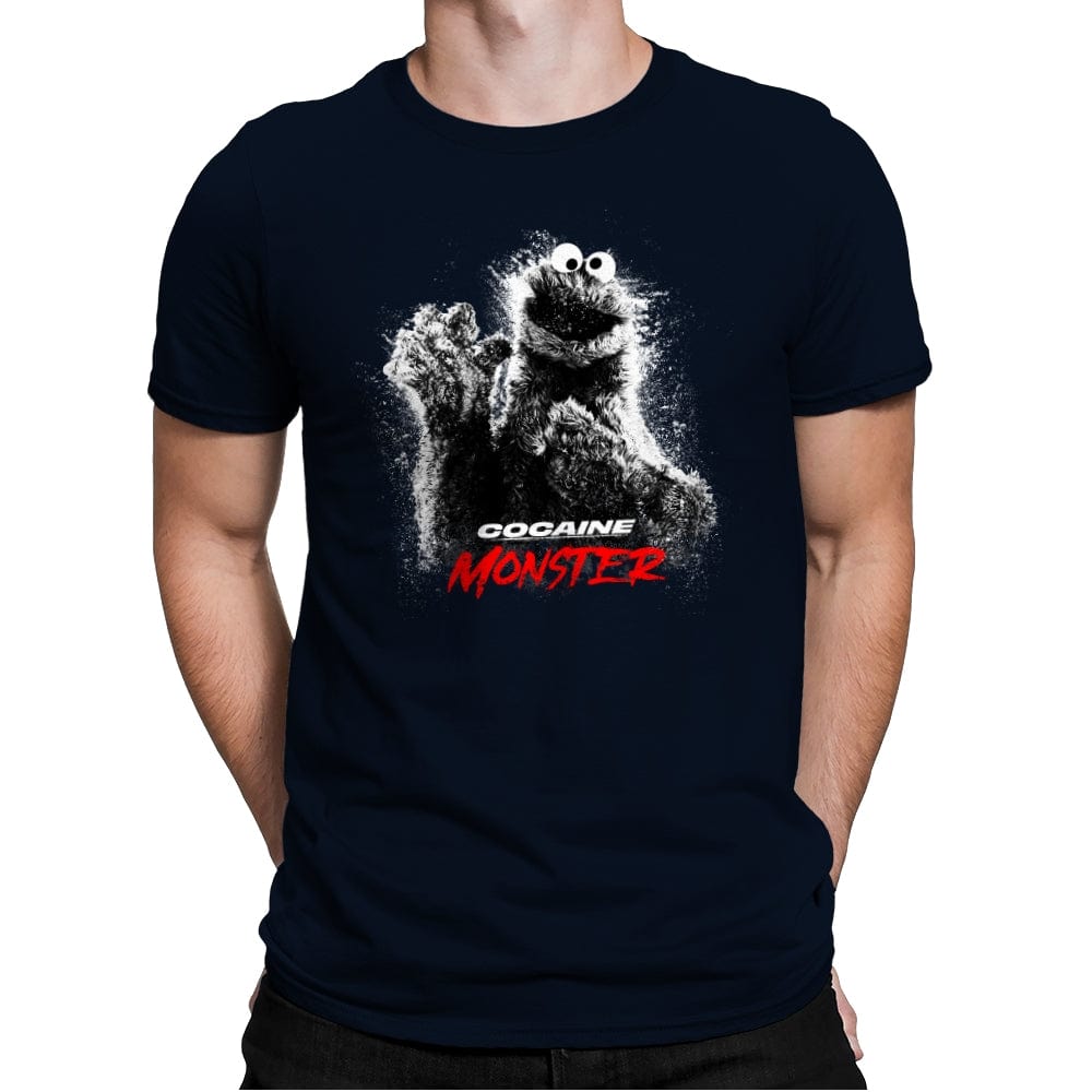 Cocaine Monster - Mens Premium T-Shirts RIPT Apparel Small / Midnight Navy