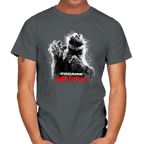 Cocaine Monster - Mens T-Shirts RIPT Apparel Small / Charcoal
