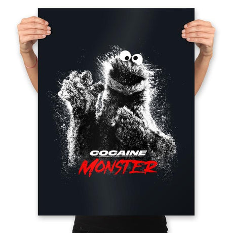 Cocaine Monster - Prints Posters RIPT Apparel 18x24 / Black