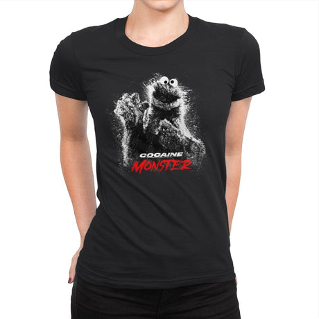 Cocaine Monster - Womens Premium T-Shirts RIPT Apparel Small / Black
