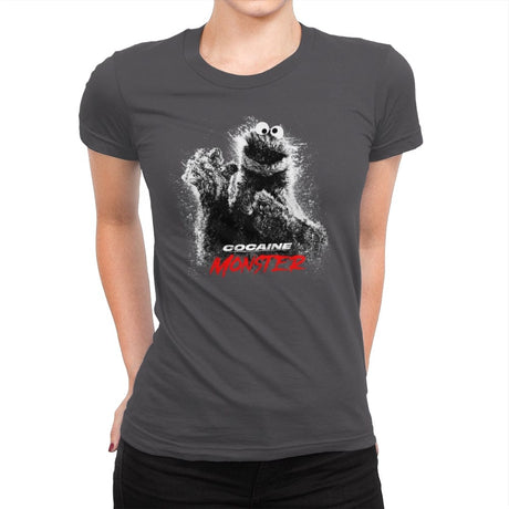 Cocaine Monster - Womens Premium T-Shirts RIPT Apparel Small / Heavy Metal