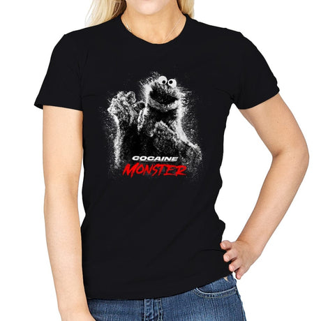 Cocaine Monster - Womens T-Shirts RIPT Apparel Small / Black