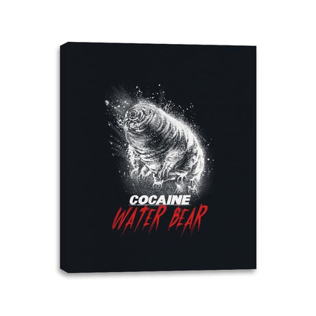 Cocaine Water Bear - Canvas Wraps Canvas Wraps RIPT Apparel 11x14 / Black