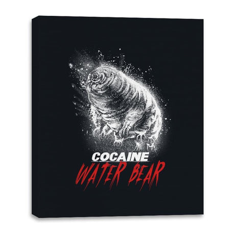 Cocaine Water Bear - Canvas Wraps Canvas Wraps RIPT Apparel 16x20 / Black