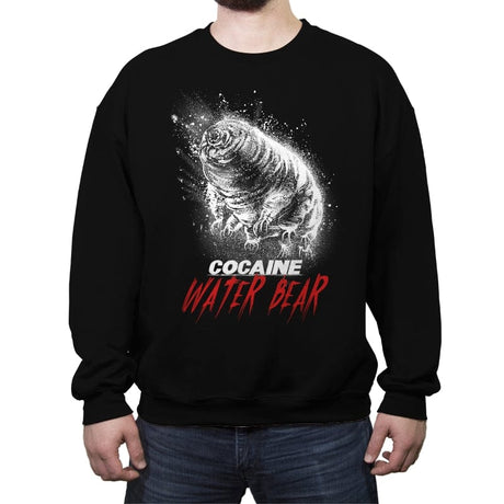 Cocaine Water Bear - Crew Neck Sweatshirt Crew Neck Sweatshirt RIPT Apparel Small / Black