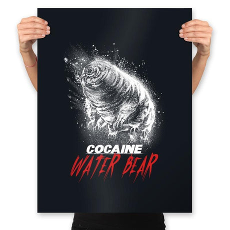 Cocaine Water Bear - Prints Posters RIPT Apparel 18x24 / Black