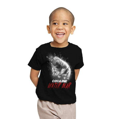 Cocaine Water Bear - Youth T-Shirts RIPT Apparel X-small / Black