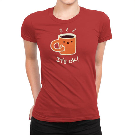 Coffedence - Womens Premium T-Shirts RIPT Apparel Small / Red