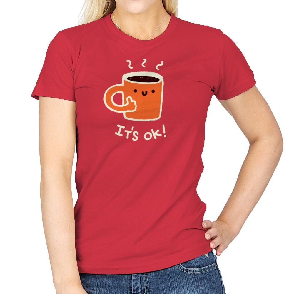 Coffedence - Womens T-Shirts RIPT Apparel Small / Red