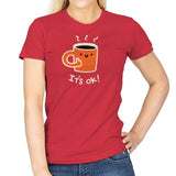 Coffedence - Womens T-Shirts RIPT Apparel Small / Red