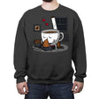 Coffee and Cigarette! - Crew Neck Sweatshirt Crew Neck Sweatshirt RIPT Apparel Small / Charcoal