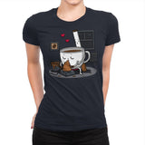 Coffee and Cigarette! - Womens Premium T-Shirts RIPT Apparel Small / Midnight Navy