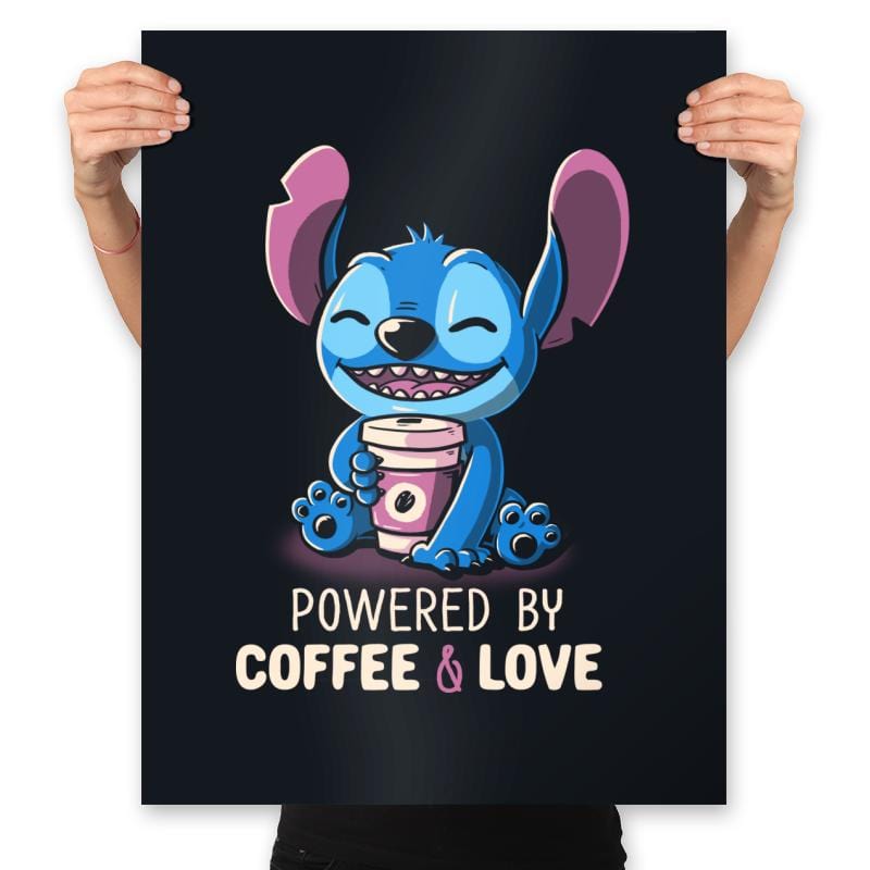 Coffee and Love - Prints Posters RIPT Apparel 18x24 / Black