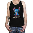 Coffee and Love - Tanktop Tanktop RIPT Apparel X-Small / Black
