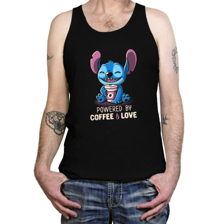 Coffee and Love - Tanktop Tanktop RIPT Apparel X-Small / Black