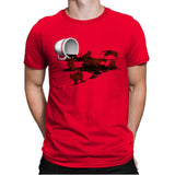 Coffee Cat - Mens Premium T-Shirts RIPT Apparel Small / Red