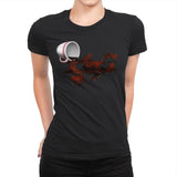 Coffee Cat - Womens Premium T-Shirts RIPT Apparel Small / Black