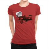 Coffee Cat - Womens Premium T-Shirts RIPT Apparel Small / Red