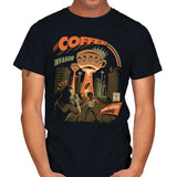 Coffee Invasion - Mens T-Shirts RIPT Apparel Small / Black