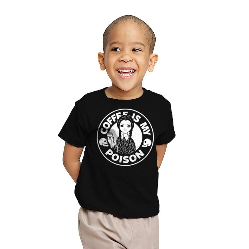 Coffee Is My Poison - Youth T-Shirts RIPT Apparel X-small / Black