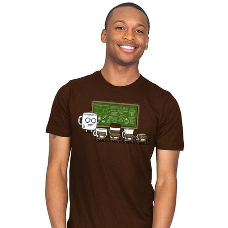 Coffee Lessons - Mens T-Shirts RIPT Apparel Small / Brown