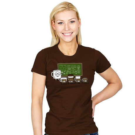 Coffee Lessons - Womens T-Shirts RIPT Apparel Small / Brown