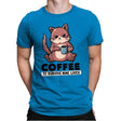 Coffee To Survive Nine Lives - Mens Premium T-Shirts RIPT Apparel Small / Turqouise