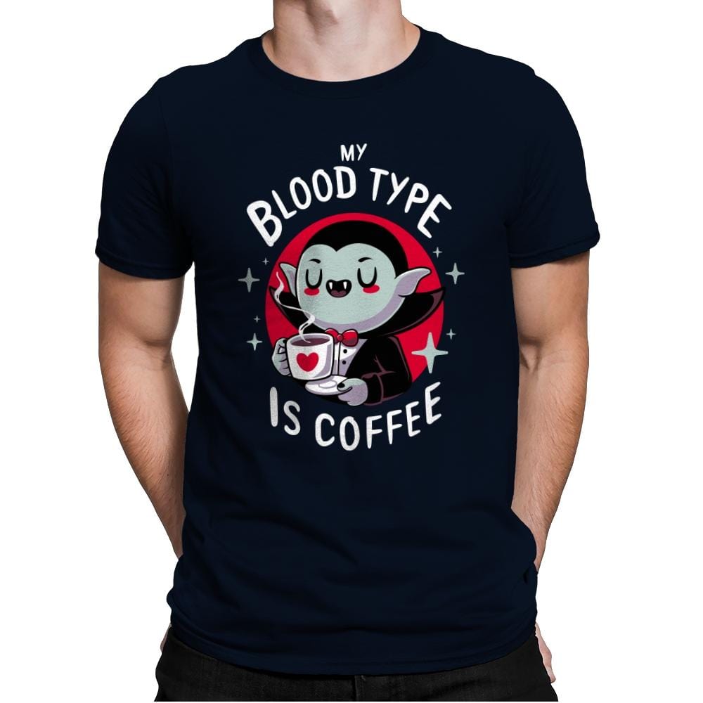 Coffee Vampire - Mens Premium T-Shirts RIPT Apparel Small / Midnight Navy