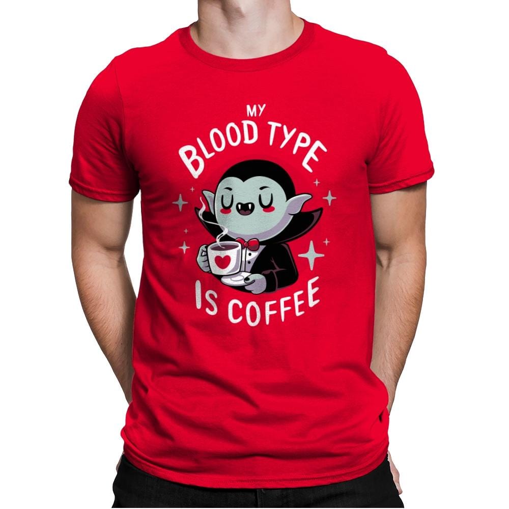 Coffee Vampire - Mens Premium T-Shirts RIPT Apparel Small / Red
