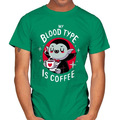 Coffee Vampire - Mens T-Shirts RIPT Apparel Small / Kelly