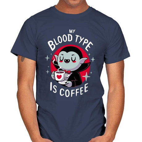 Coffee Vampire - Mens T-Shirts RIPT Apparel Small / Navy