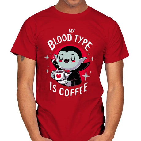 Coffee Vampire - Mens T-Shirts RIPT Apparel Small / Red