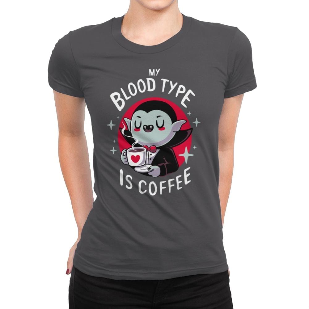 Coffee Vampire - Womens Premium T-Shirts RIPT Apparel Small / Heavy Metal