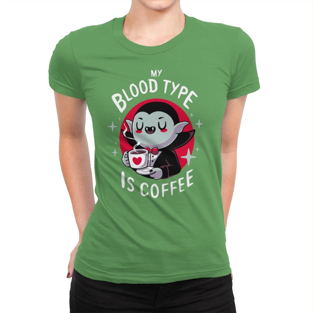 Coffee Vampire - Womens Premium T-Shirts RIPT Apparel Small / Kelly
