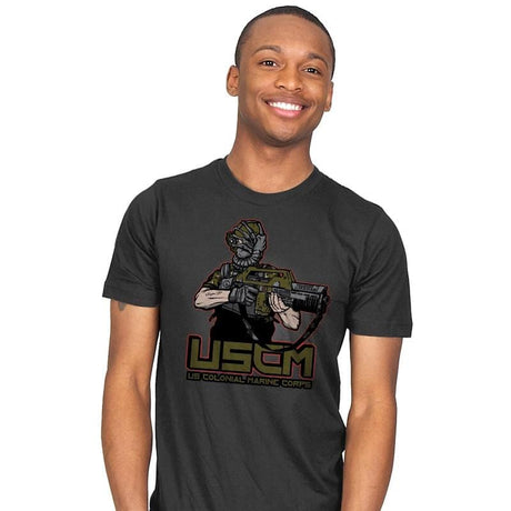 Colonial Facehugger - Mens T-Shirts RIPT Apparel Small / Charcoal