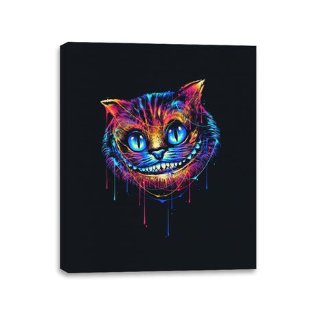 Colorful Cat - Canvas Wraps Canvas Wraps RIPT Apparel 11x14 / Black