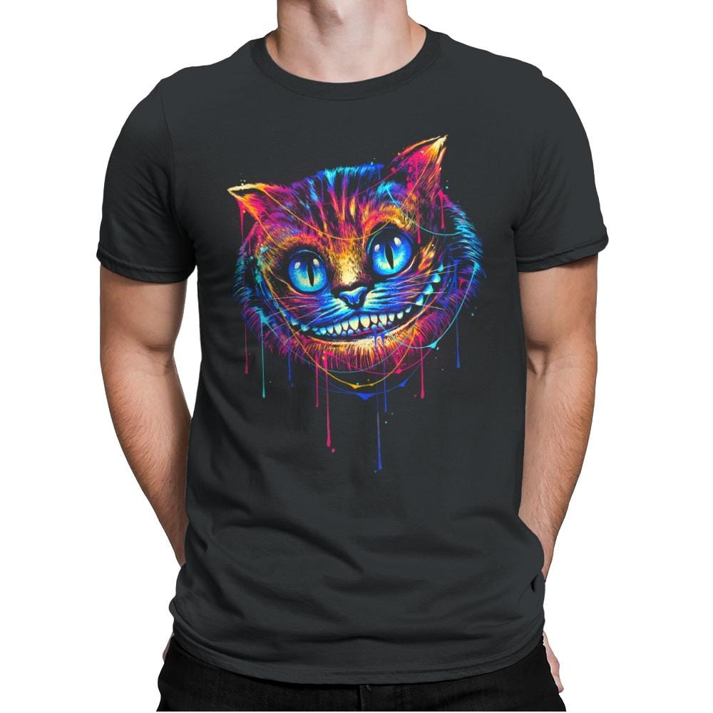 Colorful Cat - Mens Premium T-Shirts RIPT Apparel Small / Heavy Metal