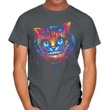 Colorful Cat - Mens T-Shirts RIPT Apparel Small / Charcoal