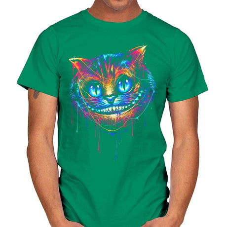 Colorful Cat - Mens T-Shirts RIPT Apparel Small / Kelly