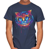 Colorful Cat - Mens T-Shirts RIPT Apparel Small / Navy