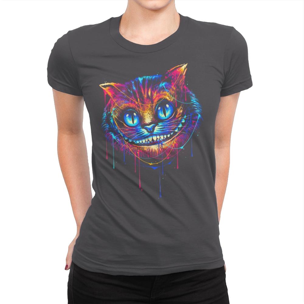 Colorful Cat - Womens Premium T-Shirts RIPT Apparel Small / Heavy Metal