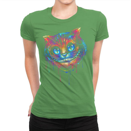 Colorful Cat - Womens Premium T-Shirts RIPT Apparel Small / Kelly