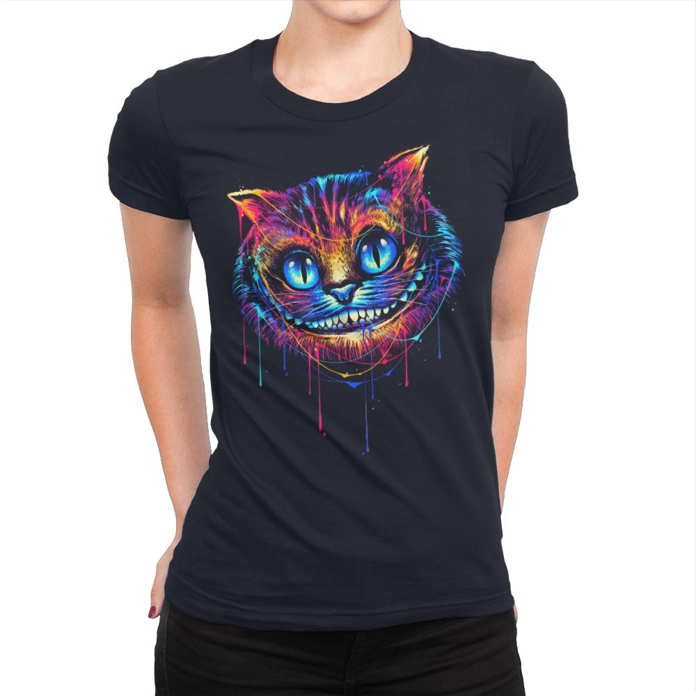 Colorful Cat - Womens Premium T-Shirts RIPT Apparel Small / Midnight Navy