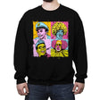 Colorful Characters - Crew Neck Sweatshirt Crew Neck Sweatshirt RIPT Apparel Small / Black