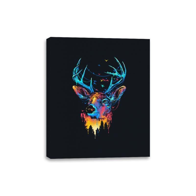 Colorful Deer - Canvas Wraps Canvas Wraps RIPT Apparel 8x10 / Black