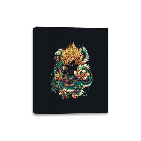 Colorful Dragon - Best Seller - Canvas Wraps Canvas Wraps RIPT Apparel 8x10 / Black