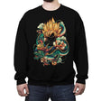 Colorful Dragon - Best Seller - Crew Neck Sweatshirt Crew Neck Sweatshirt RIPT Apparel Small / Black