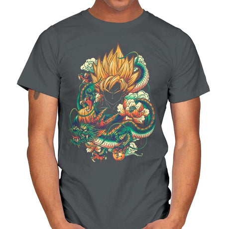 Colorful Dragon - Best Seller - Mens T-Shirts RIPT Apparel Small / Charcoal