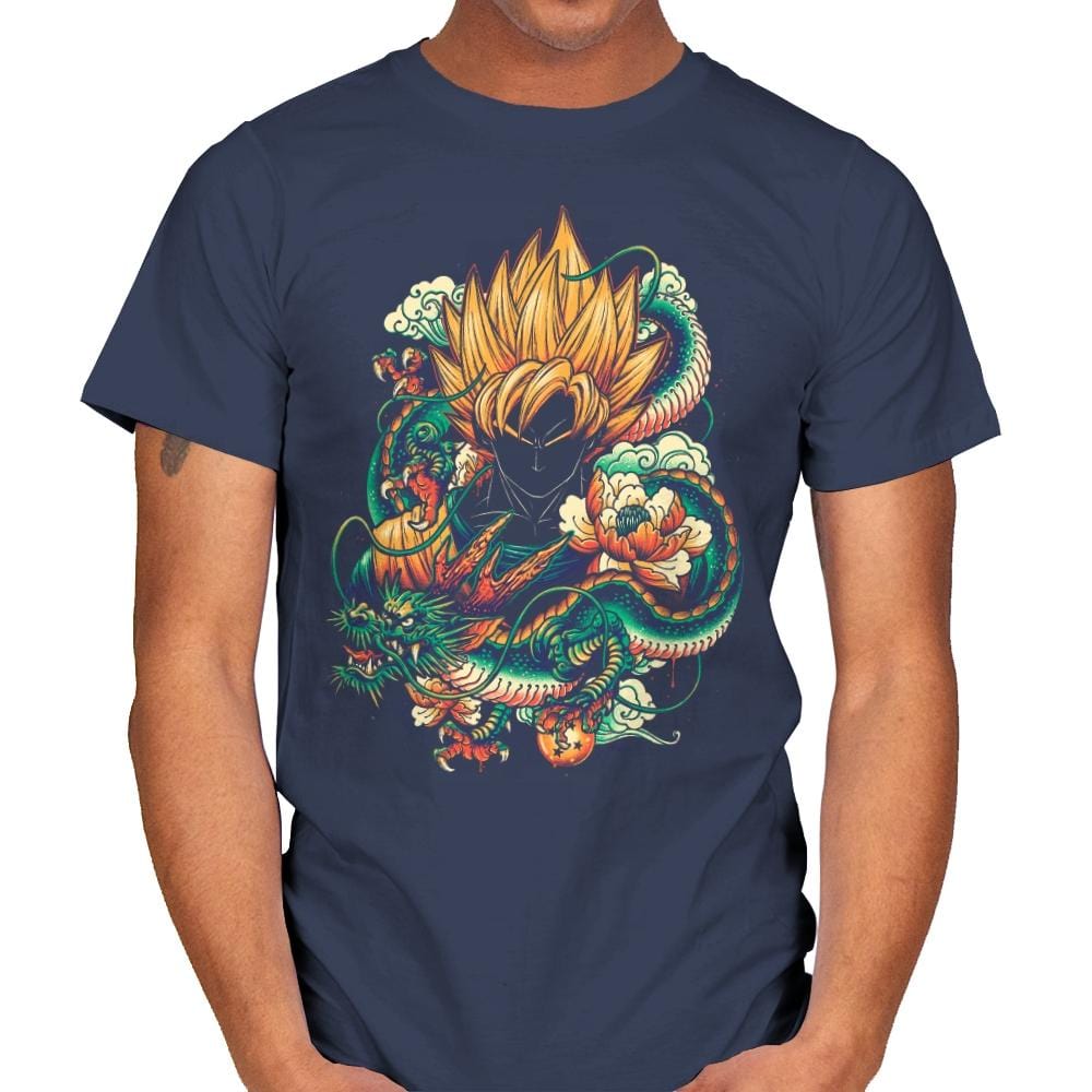 Colorful Dragon - Best Seller - Mens T-Shirts RIPT Apparel Small / Navy